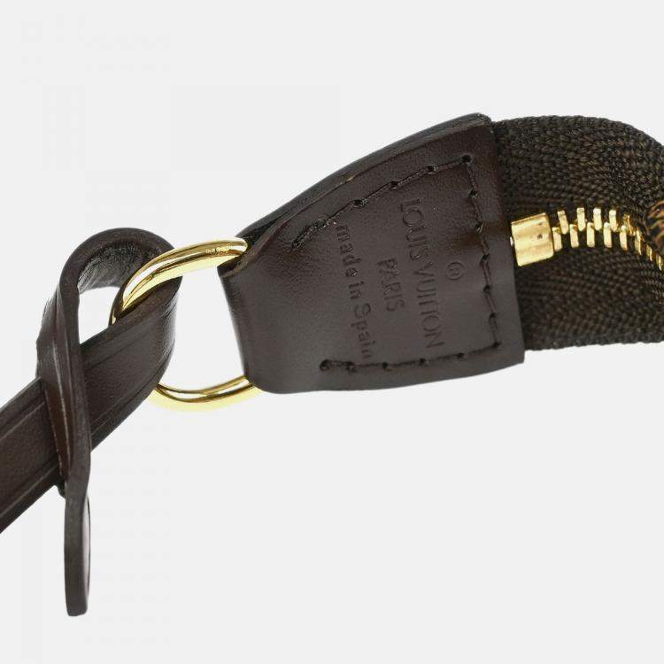 Pre Owned Louis Vuitton Pochette Accessoires Brown Damier Ebene Canvas Handbag