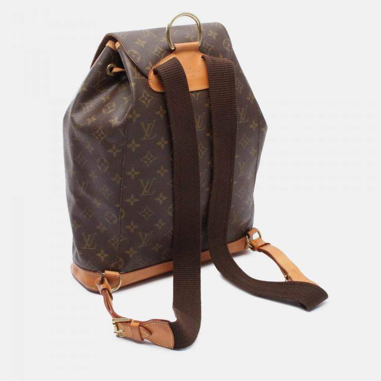 Pre Owned Louis Vuitton Brown Monogram Montsouris GM