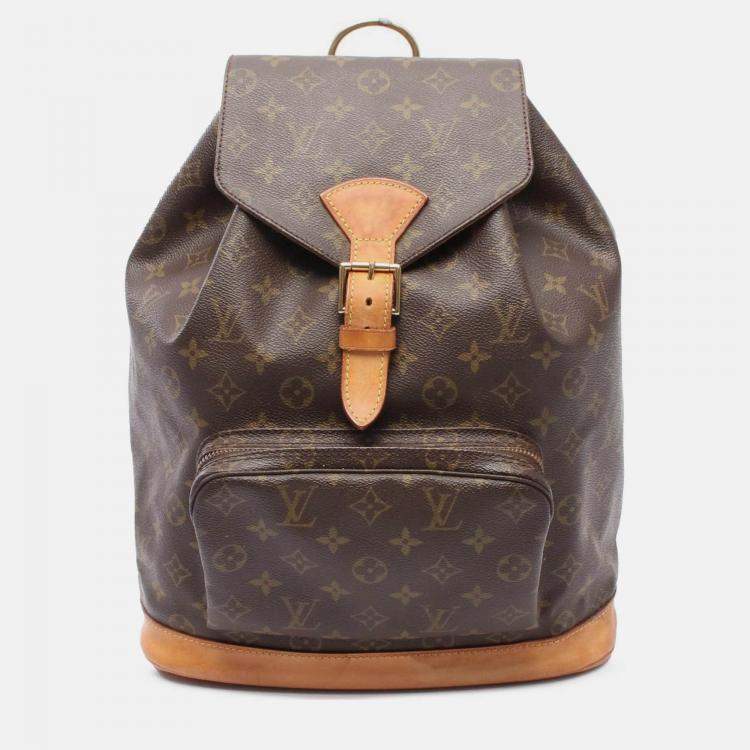 Pre Owned Louis Vuitton Brown Monogram Montsouris GM
