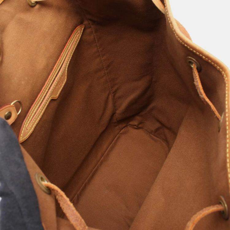 Pre Owned Louis Vuitton Brown Monogram Montsouris GM