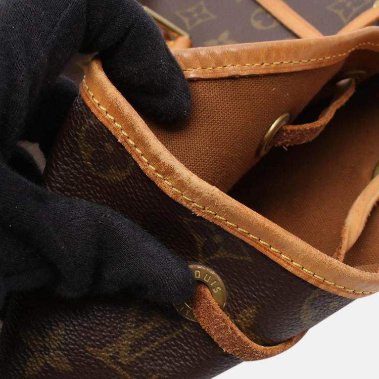 Pre Owned Louis Vuitton Brown Monogram Montsouris GM