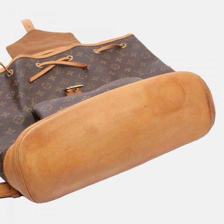 Pre Owned Louis Vuitton Brown Monogram Montsouris GM