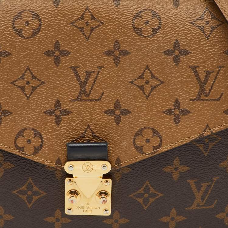 Pre Owned Louis Vuitton Monogram Reverse Canvas Pochette Metis Bag
