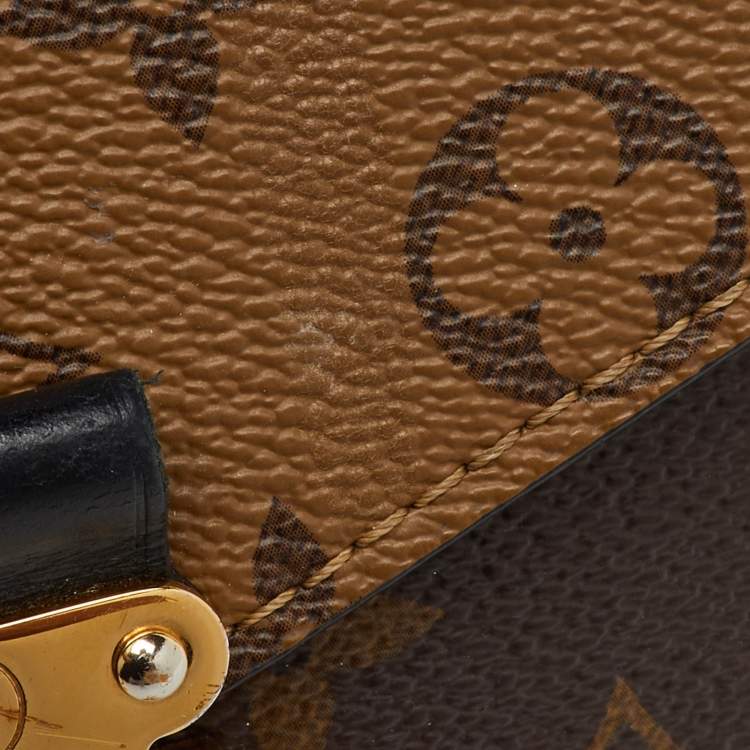 Pre Owned Louis Vuitton Monogram Reverse Canvas Pochette Metis Bag