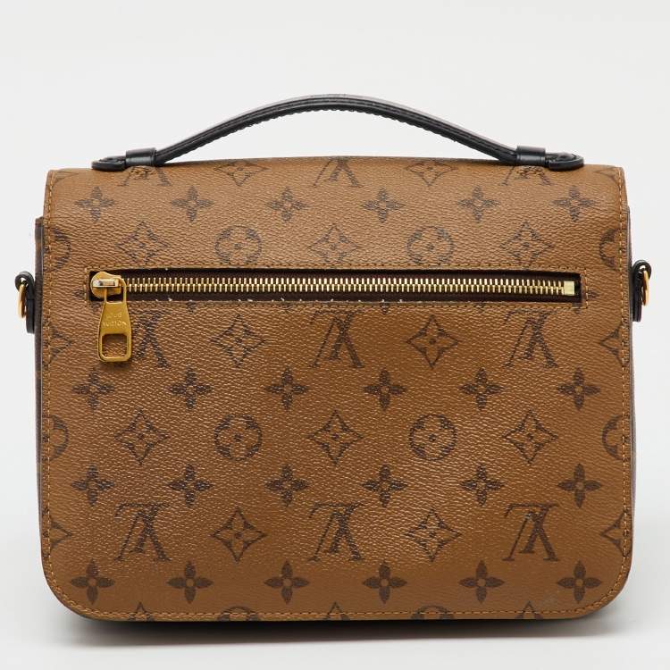 Pre Owned Louis Vuitton Monogram Reverse Canvas Pochette Metis Bag