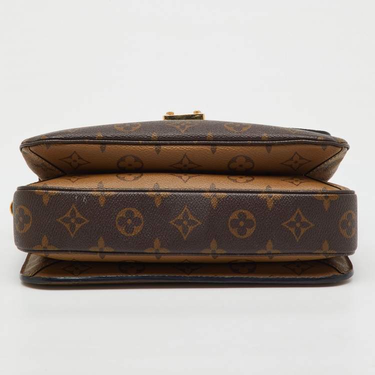 Pre Owned Louis Vuitton Monogram Reverse Canvas Pochette Metis Bag
