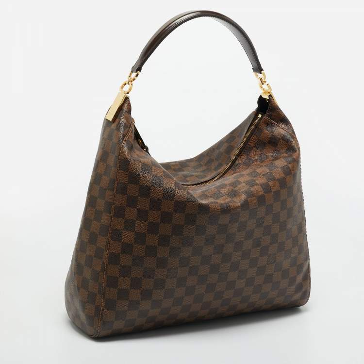 Pre Owned Louis Vuitton Damier Ebene Canvas Portobello GM Bag
