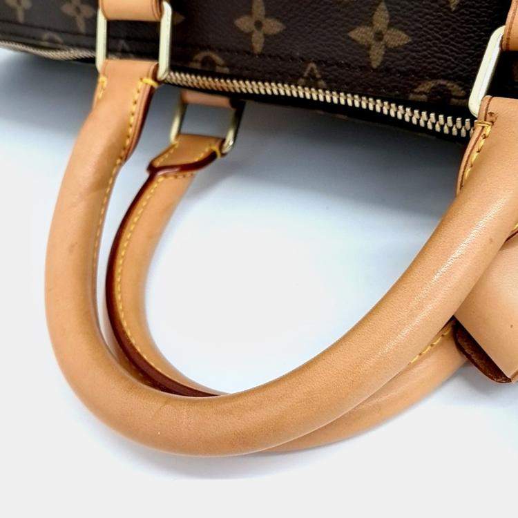 Pre Owned Louis Vuitton Bandouliere Keepall 55 Brown Monogram Coated Canvas Leather Handbag