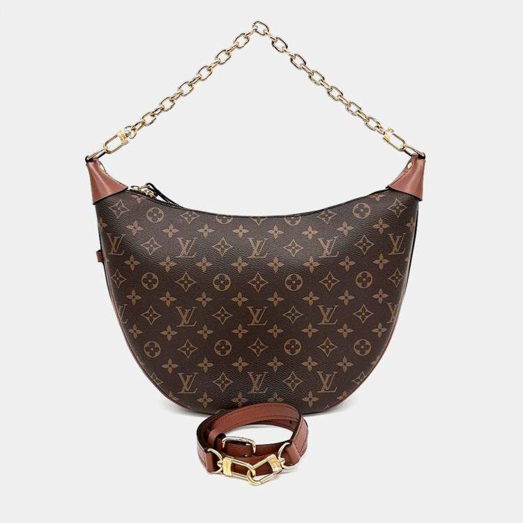 Pre Owned Louis Vuitton Loop Brown Coated Canvas Hobo Bag
