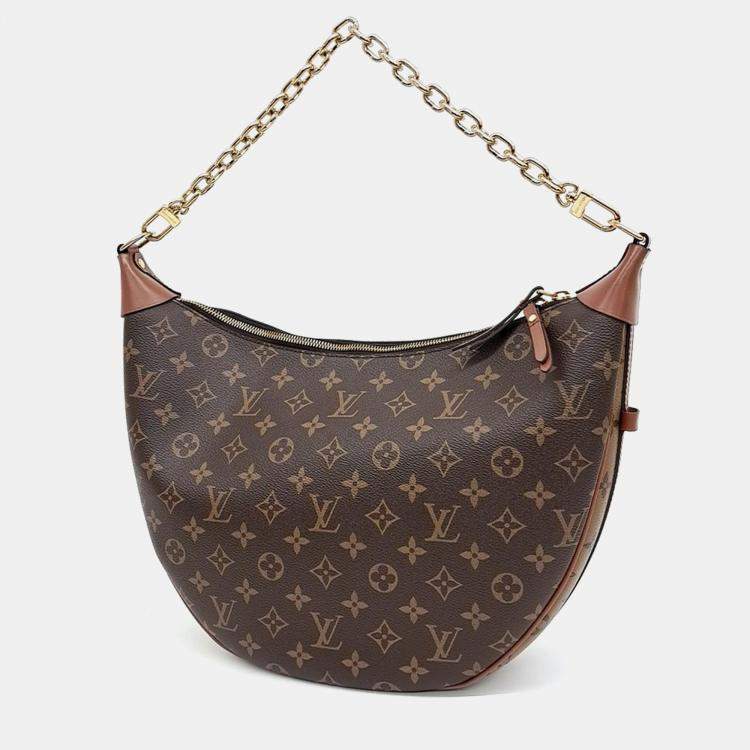 Pre Owned Louis Vuitton Loop Brown Coated Canvas Hobo Bag