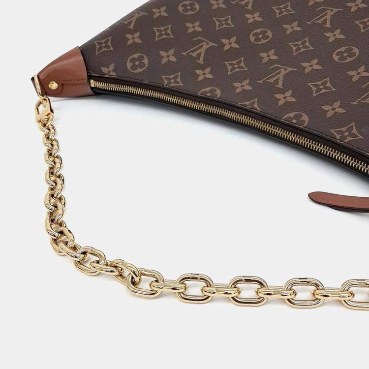 Pre Owned Louis Vuitton Loop Brown Coated Canvas Hobo Bag