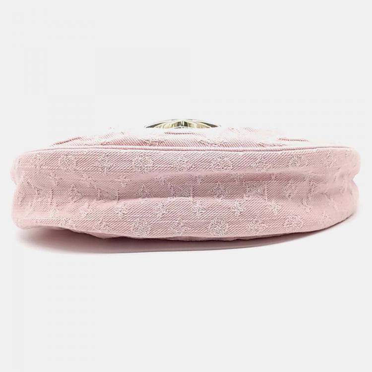 Pre Owned Louis Vuitton Sunset Pink Monogram Denim Handbag