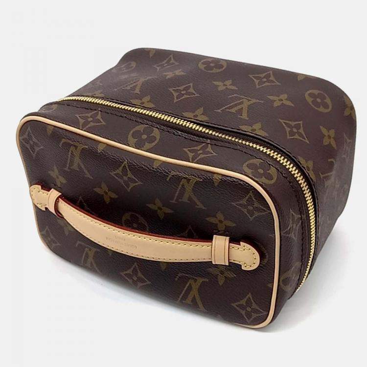 Pre Owned Louis Vuitton Nice Brown Coated Canvas Mini Handbag