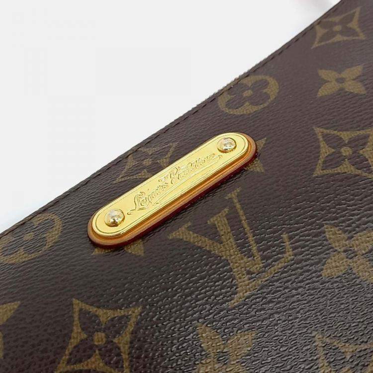 Pre Owned Louis Vuitton Brown Coated Canvas Monogram Eva Clutch