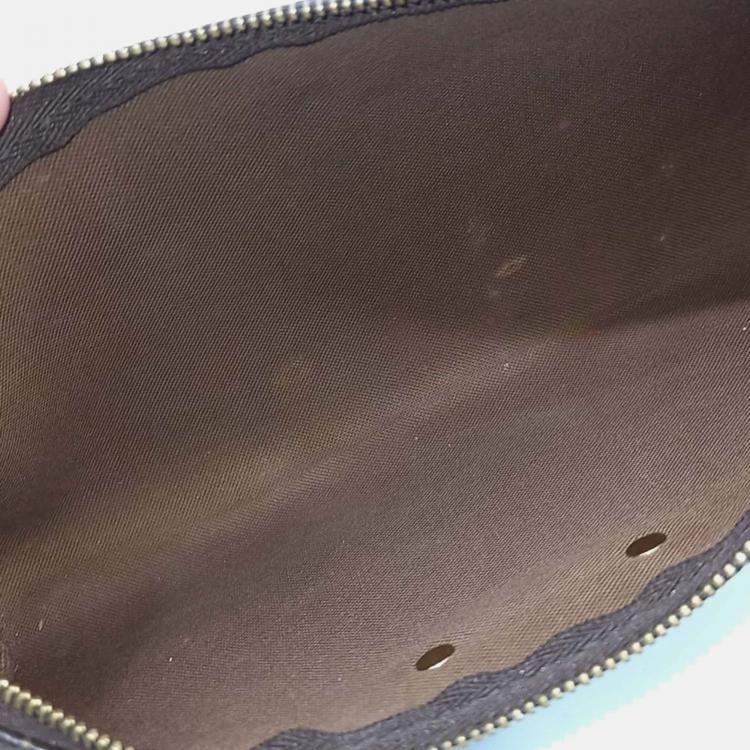 Pre Owned Louis Vuitton Brown Coated Canvas Monogram Eva Clutch
