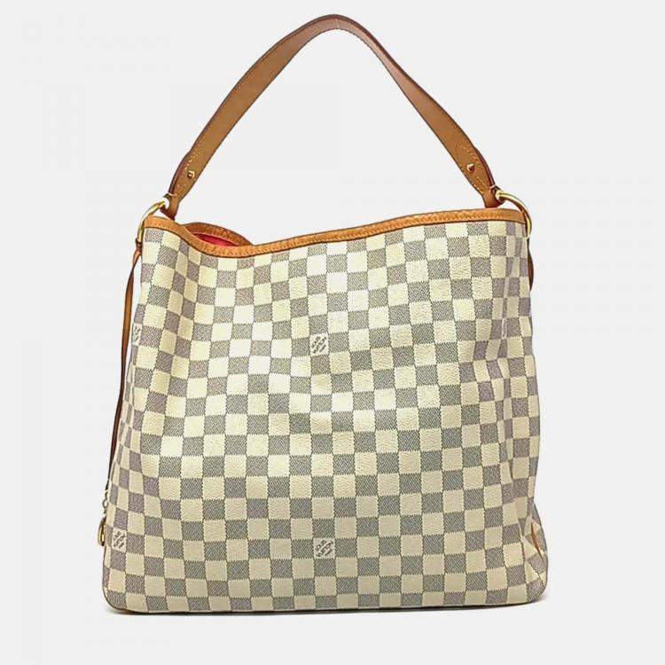 مملوكة مسبقًا Louis Vuitton White Coated Canvas Azure Delightful MM