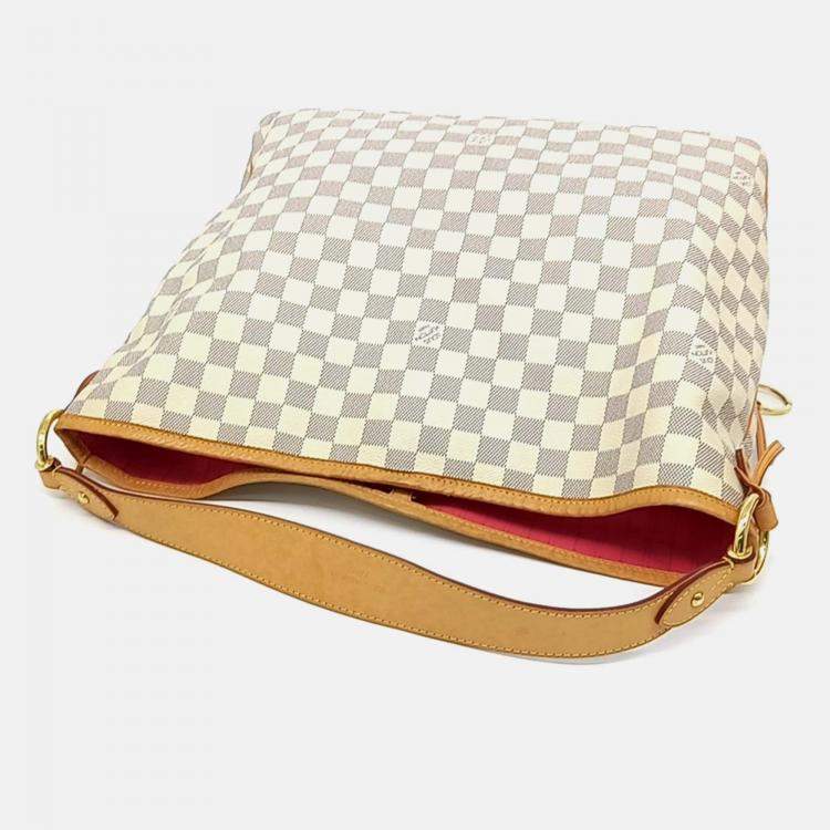 مملوكة مسبقًا Louis Vuitton White Coated Canvas Azure Delightful MM