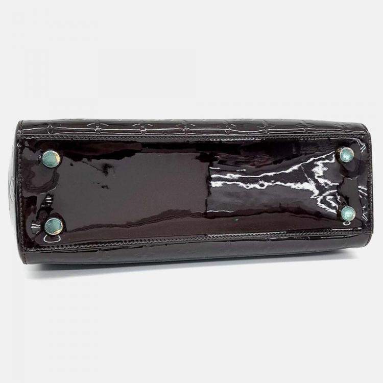 Pre Owned Louis Vuitton Black Patent Leather Vernis Brea MM