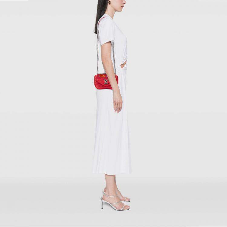 Pre Owned Louis Vuitton Red New Wave Chain Bag PM