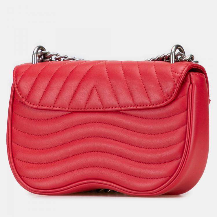 Pre Owned Louis Vuitton Red New Wave Chain Bag PM