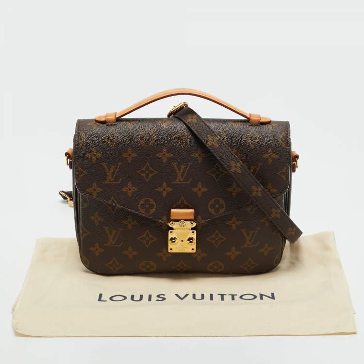 Pre Owned Louis Vuitton Monogram Canvas Pochette Metis Bag