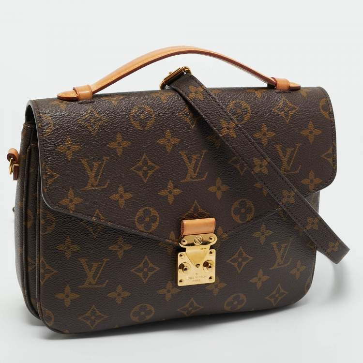Pre Owned Louis Vuitton Monogram Canvas Pochette Metis Bag