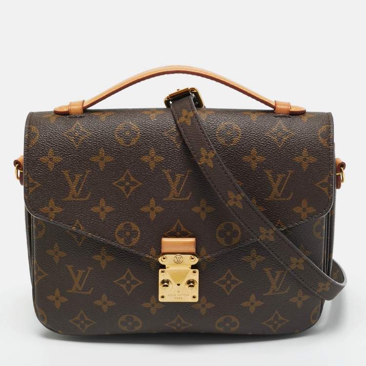 Pre Owned Louis Vuitton Monogram Canvas Pochette Metis Bag
