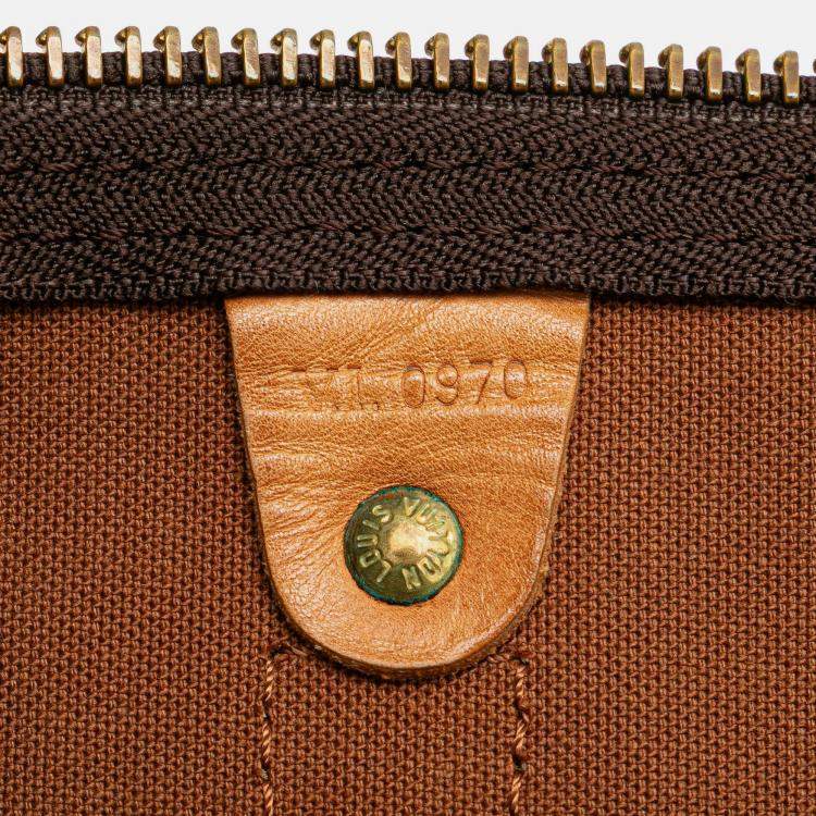 Pre Owned Louis Vuitton Brown Monogram Keepall Bandouliere 50