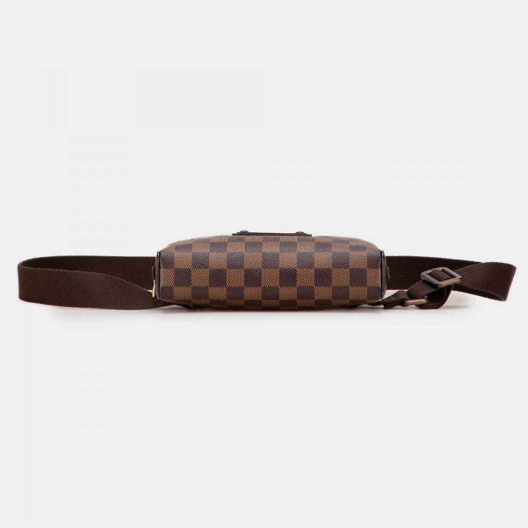 Pre Owned Louis Vuitton Brown Damier Ebene Brooklyn Bum Bag