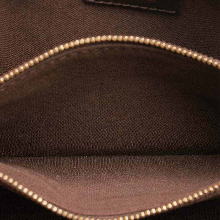Pre Owned Louis Vuitton Brown Damier Ebene Brooklyn Bum Bag