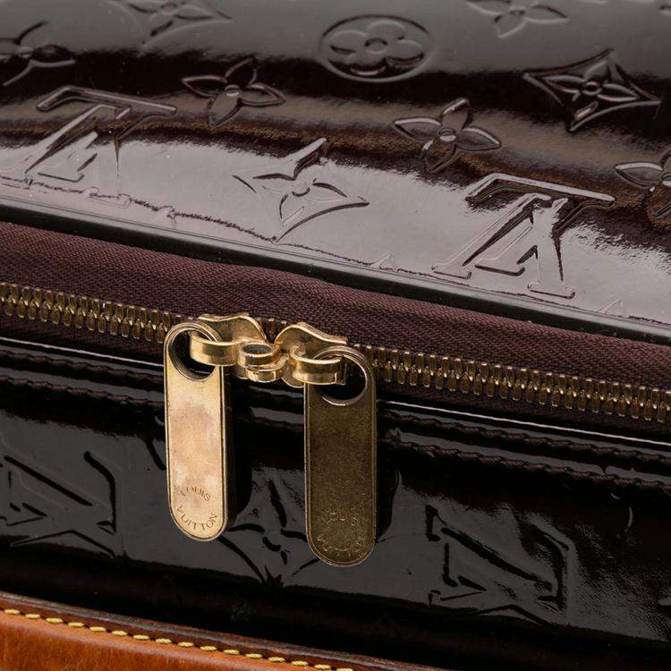 Pre Owned Louis Vuitton Purple Monogram Vernis Pegase 45