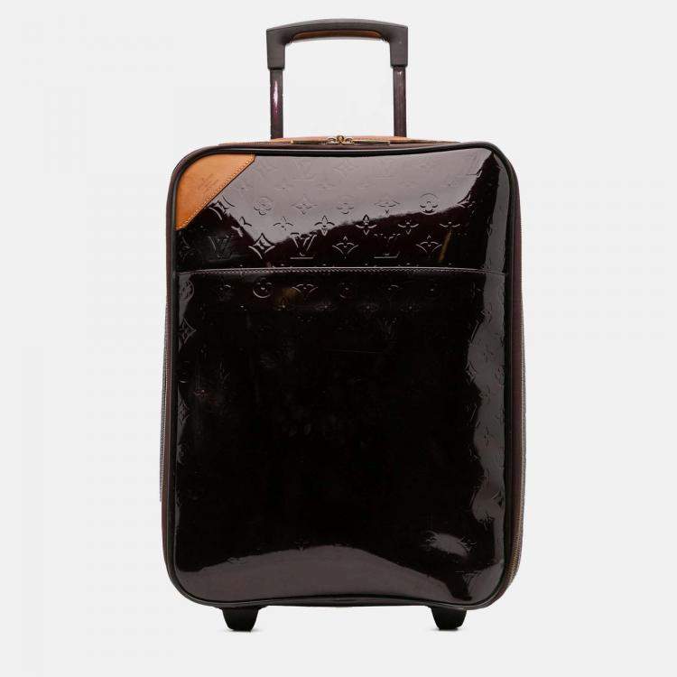 Pre Owned Louis Vuitton Purple Monogram Vernis Pegase 45