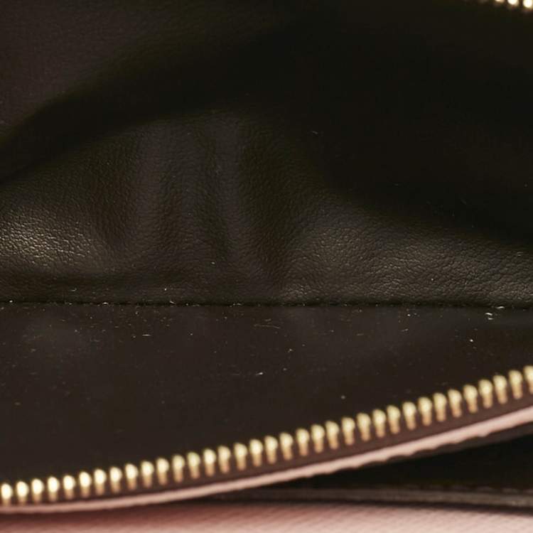 Pre Owned Louis Vuitton Rose Ballerine Damier Ebene Canvas Emilie Wallet