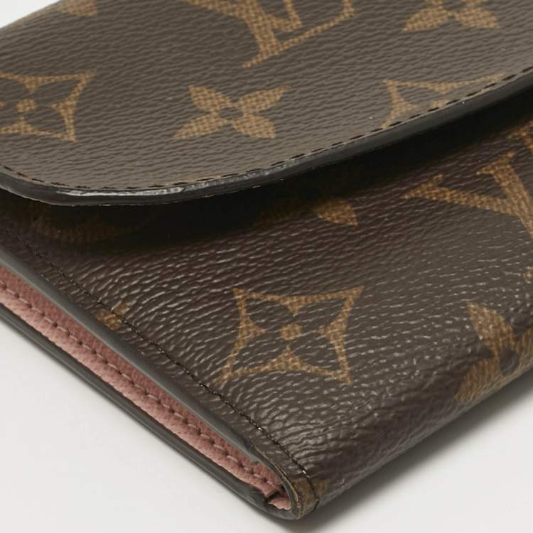 Pre Owned Louis Vuitton Rose Ballerine Damier Ebene Canvas Emilie Wallet