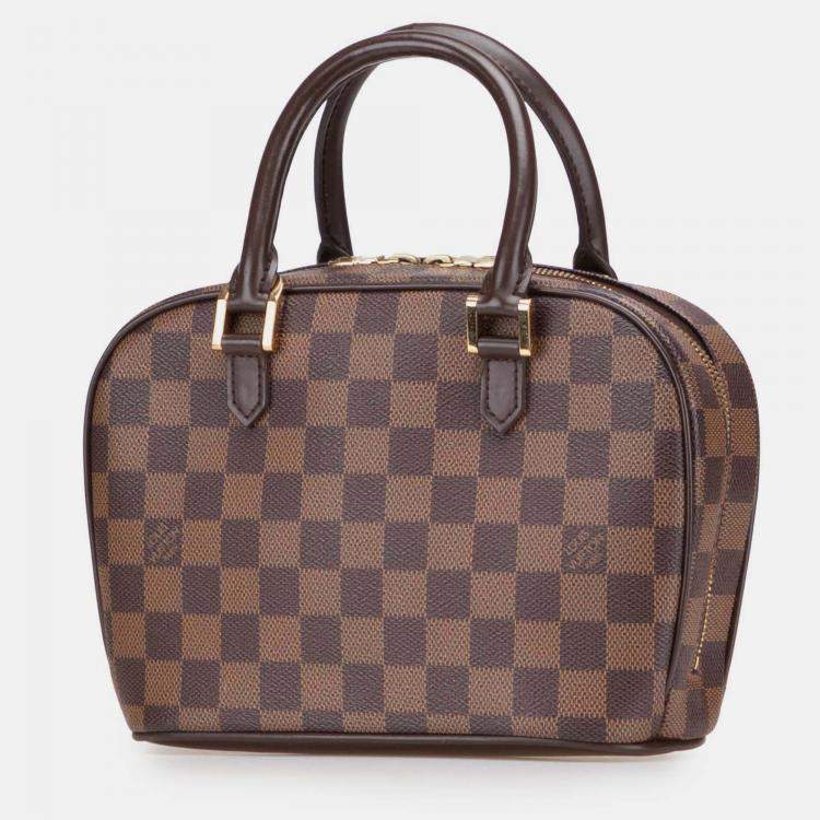Pre Owned Louis Vuitton Brown Damier Ebene Mini Sarria