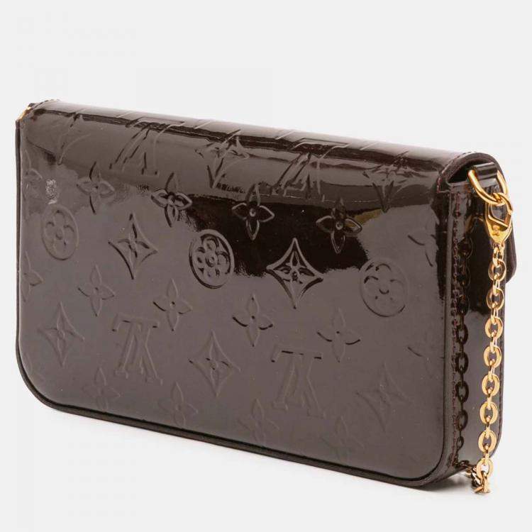 Pre Owned Louis Vuitton Purple Monogram Vernis Pochette Felicie