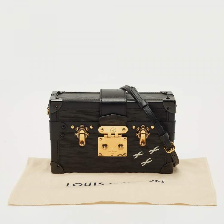 Pre Owned Louis Vuitton Black Epi Leather Petite Malle Bag