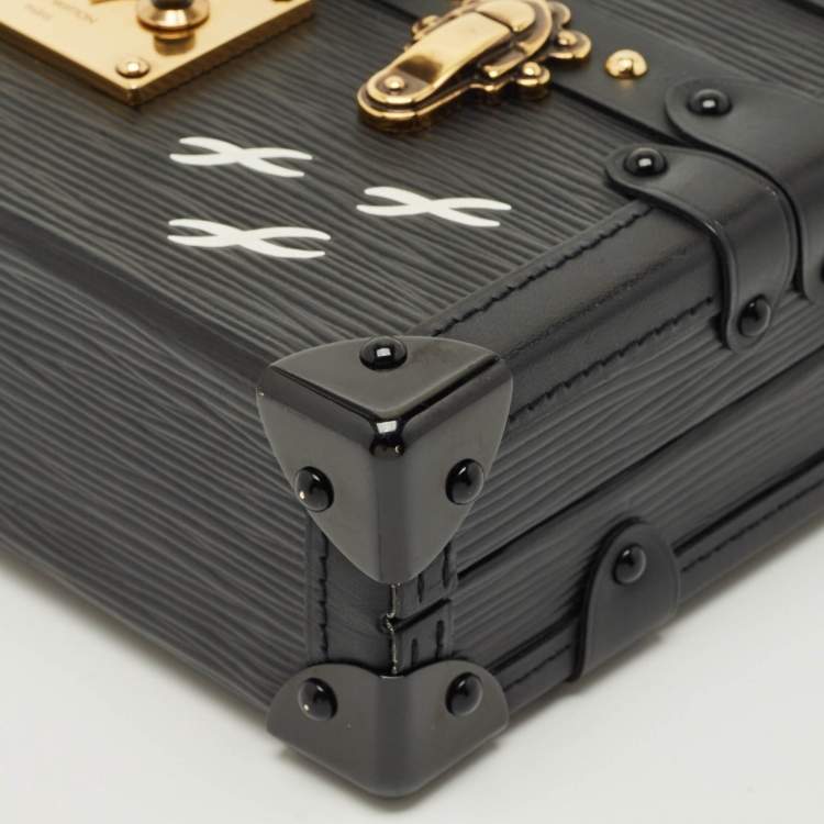 Pre Owned Louis Vuitton Black Epi Leather Petite Malle Bag