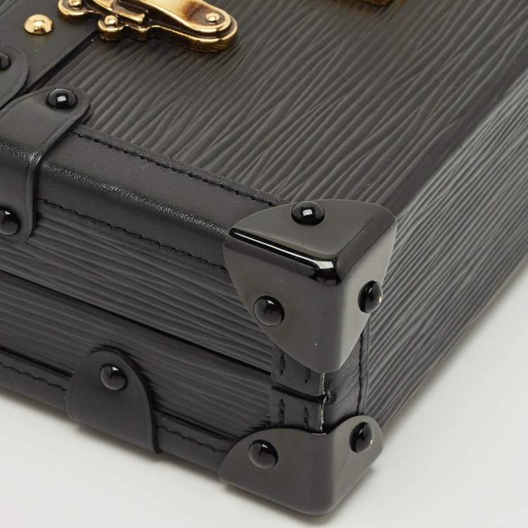 Pre Owned Louis Vuitton Black Epi Leather Petite Malle Bag