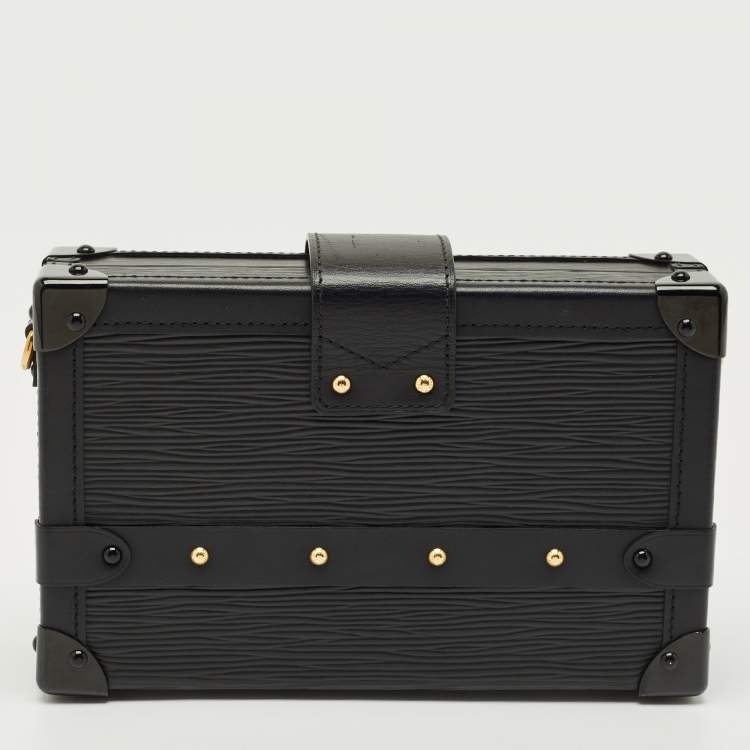 Pre Owned Louis Vuitton Black Epi Leather Petite Malle Bag