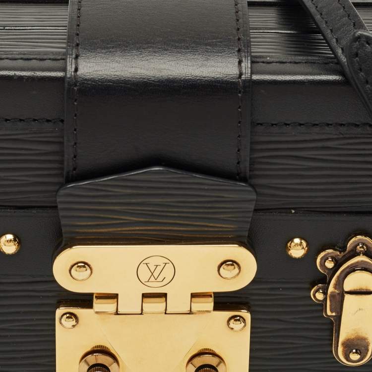 Pre Owned Louis Vuitton Black Epi Leather Petite Malle Bag
