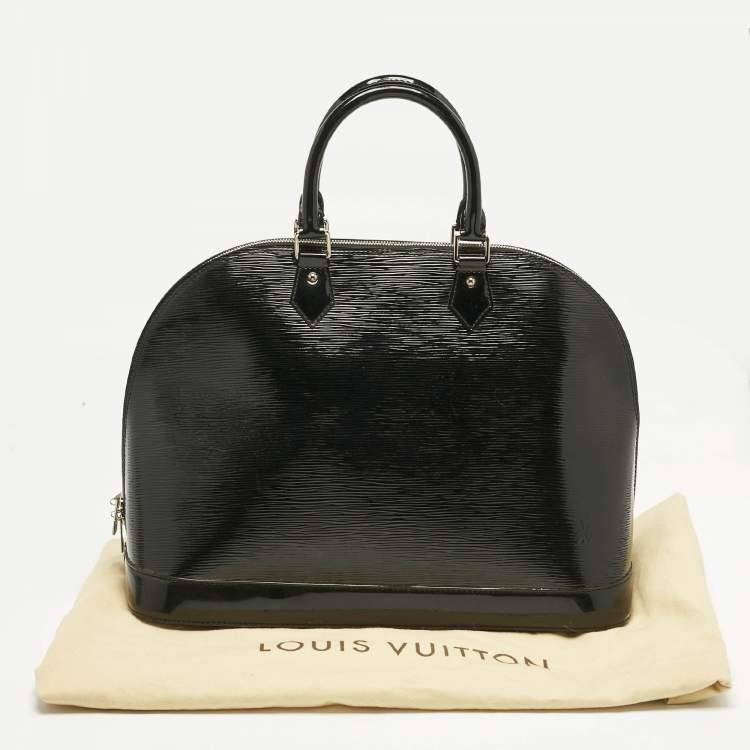 Pre Owned Louis Vuitton Black Electric Epi Leather Alma GM Bag