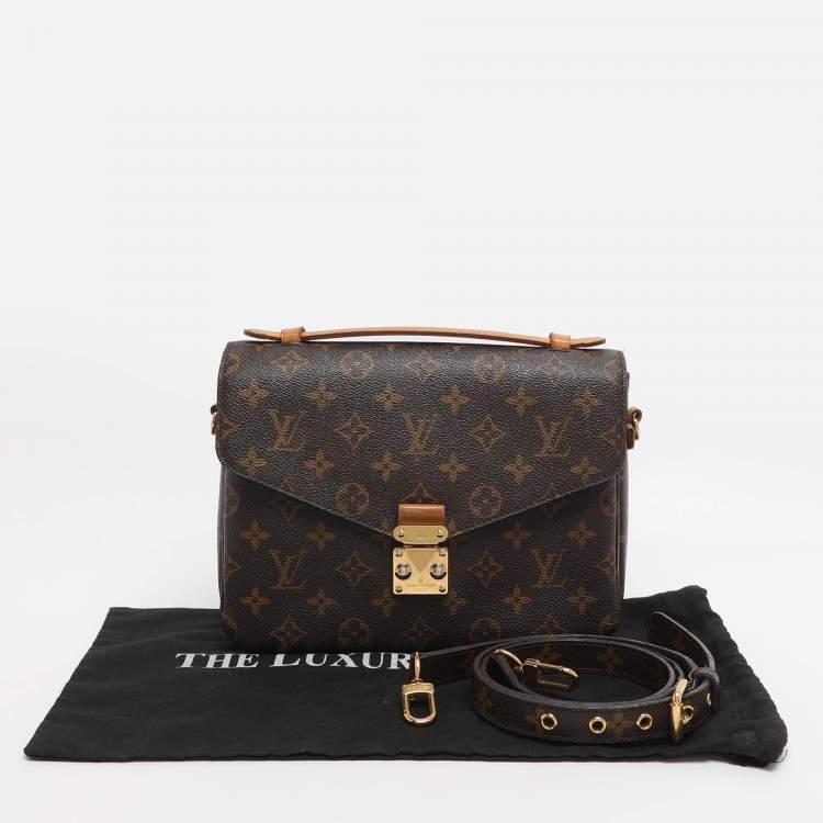 Pre Owned Louis Vuitton Monogram Canvas Pochette Metis Bag