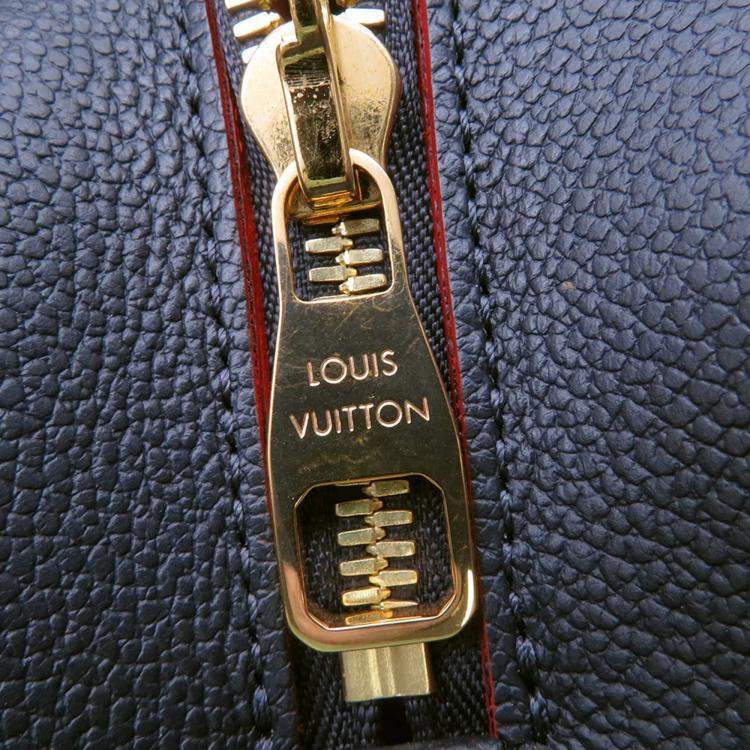 Pre Owned Louis Vuitton Montaigne MM Marine Rouge Monogram Empreinte Leather Satchel Bag