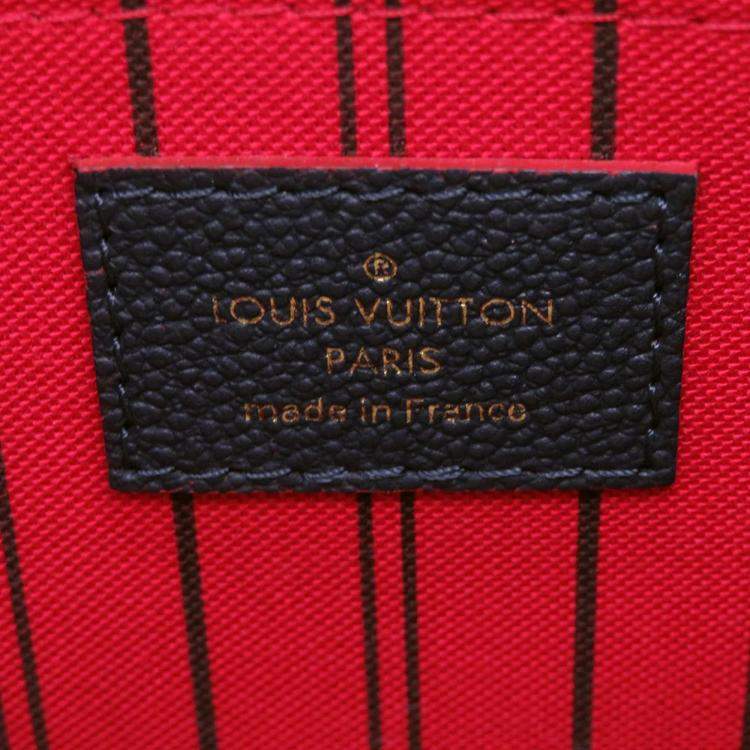 Pre Owned Louis Vuitton Montaigne MM Marine Rouge Monogram Empreinte Leather Satchel Bag