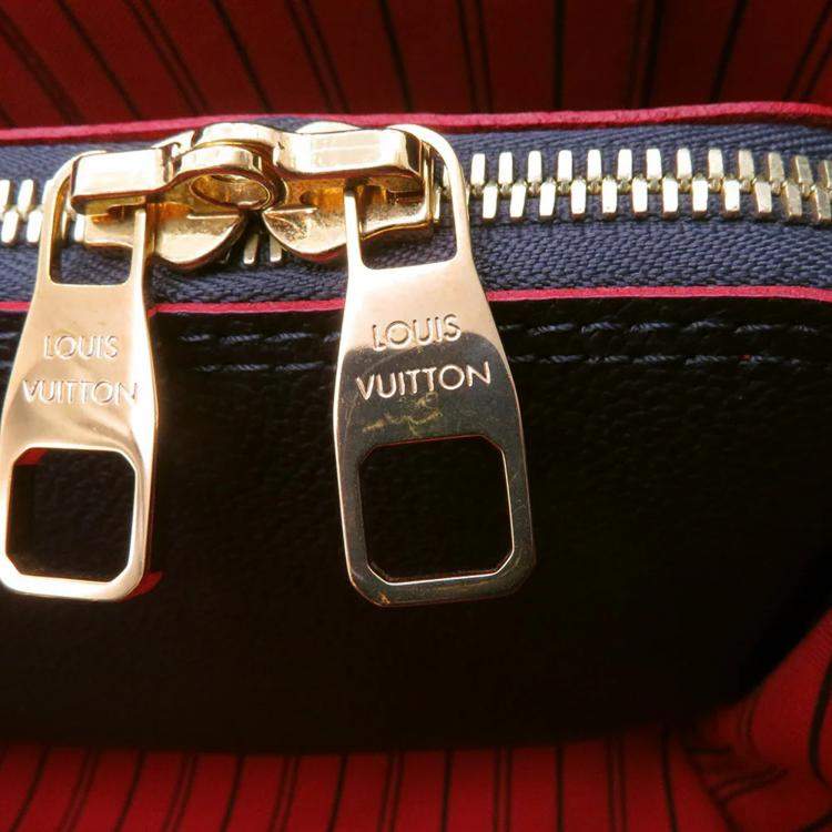 Pre Owned Louis Vuitton Montaigne MM Marine Rouge Monogram Empreinte Leather Satchel Bag