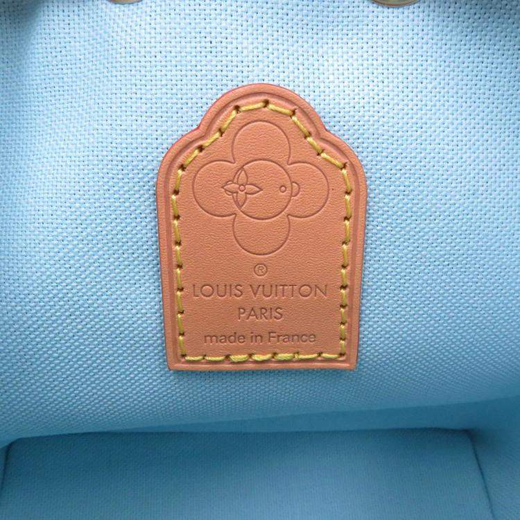 Pre Owned Louis Vuitton Nano Noe Azur Brown Monogram Canvas Shoulder Bag