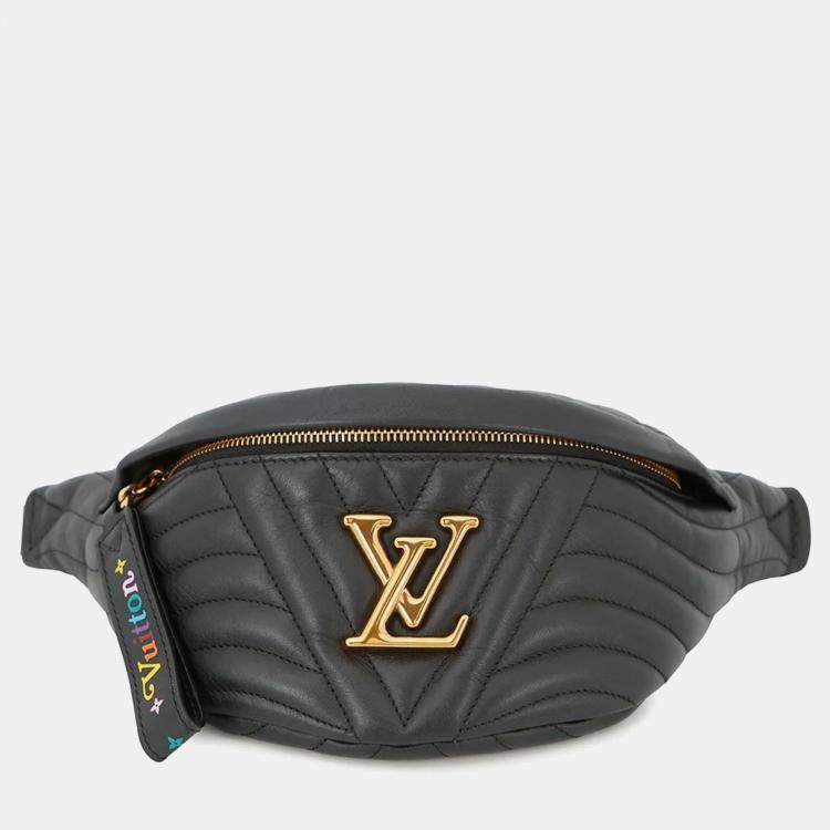 Pre Owned Louis Vuitton New Wave Noir Calfskin Bumbag