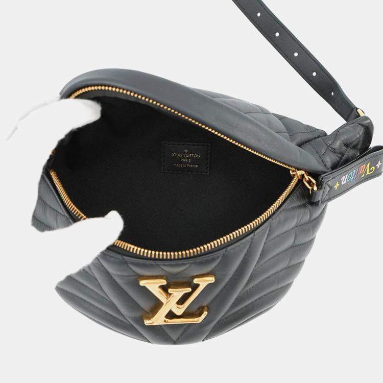Pre Owned Louis Vuitton New Wave Noir Calfskin Bumbag