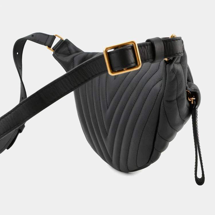 Pre Owned Louis Vuitton New Wave Noir Calfskin Bumbag
